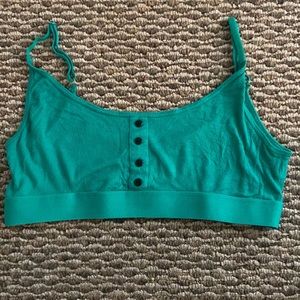 BootayBag Teal Button Bralette